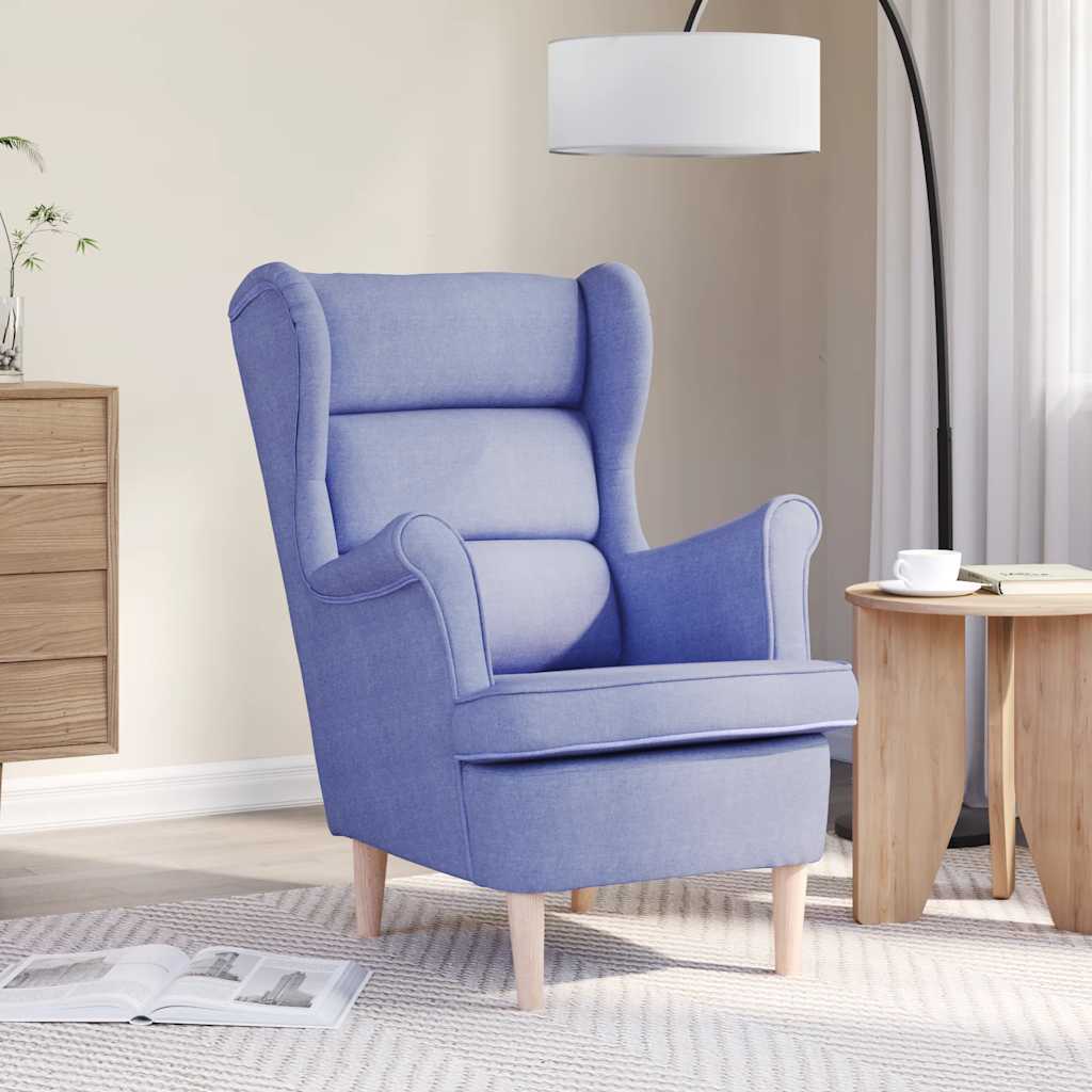 Fauteuil bleu jean 74x84x100 cm tissu - XIOS