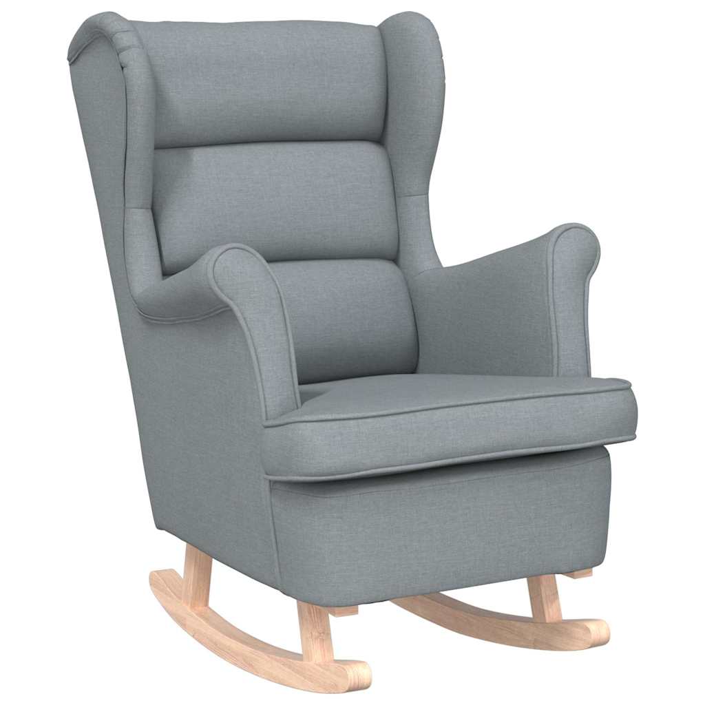 Chaise à bascule gris clair 74x90x102 cm tissu - XIOS
