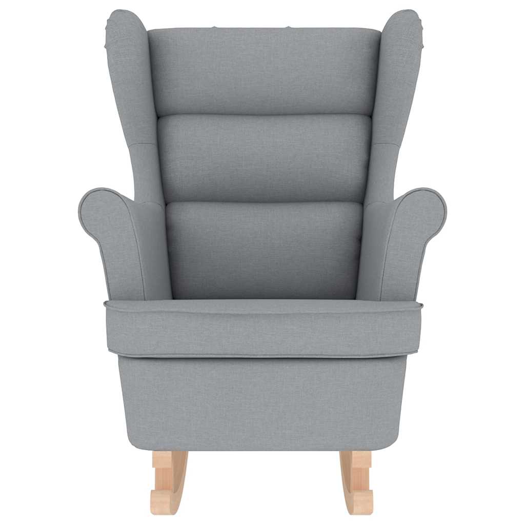 Chaise à bascule gris clair 74x90x102 cm tissu - XIOS