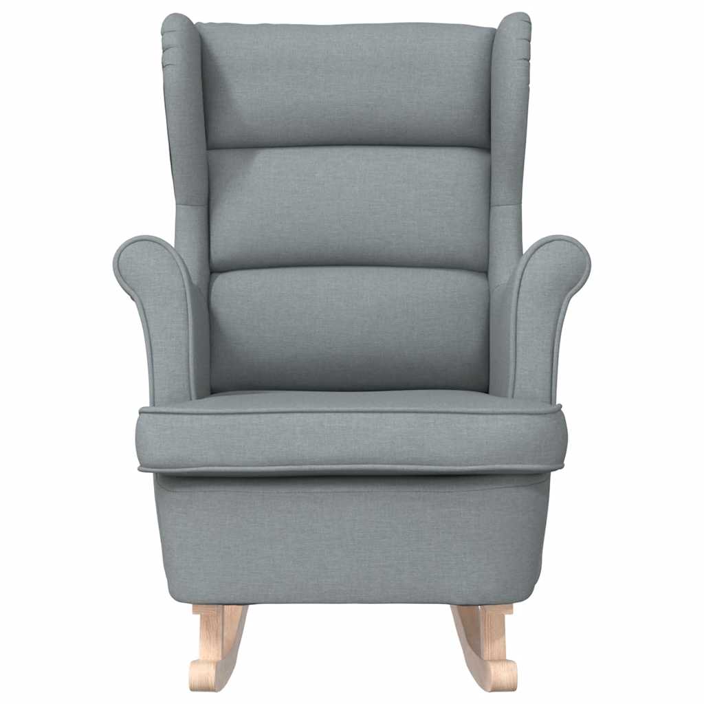 Chaise à bascule gris clair 74x90x102 cm tissu - XIOS
