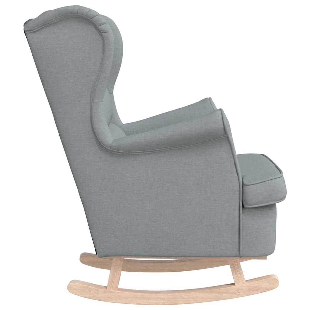 Chaise à bascule gris clair 74x90x102 cm tissu - XIOS