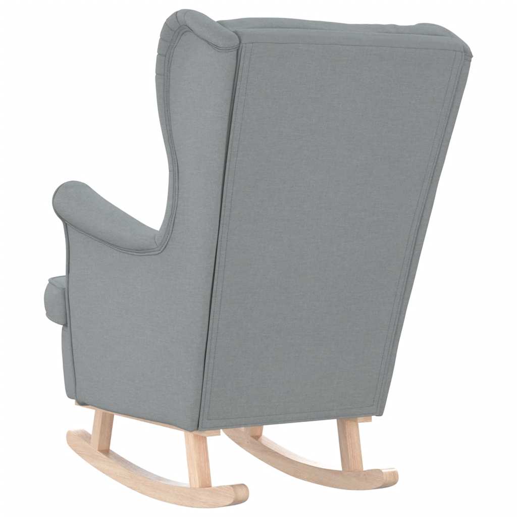 Chaise à bascule gris clair 74x90x102 cm tissu - XIOS