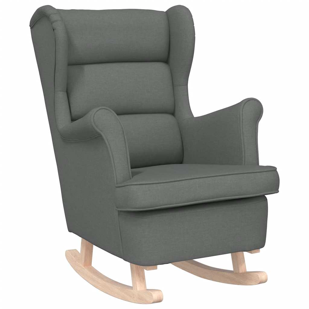 Chaise à bascule gris foncé 74x90x102 cm tissu - XIOS