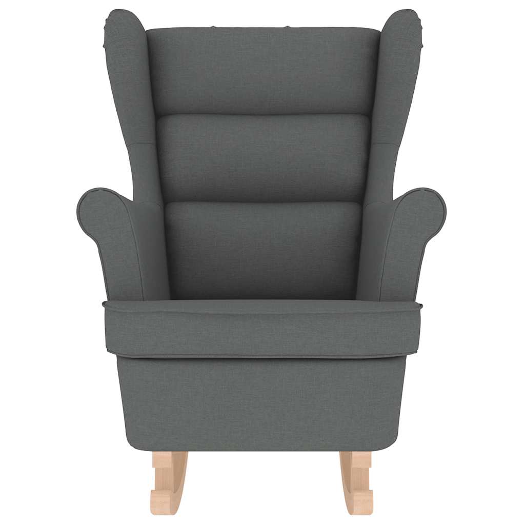 Chaise à bascule gris foncé 74x90x102 cm tissu - XIOS