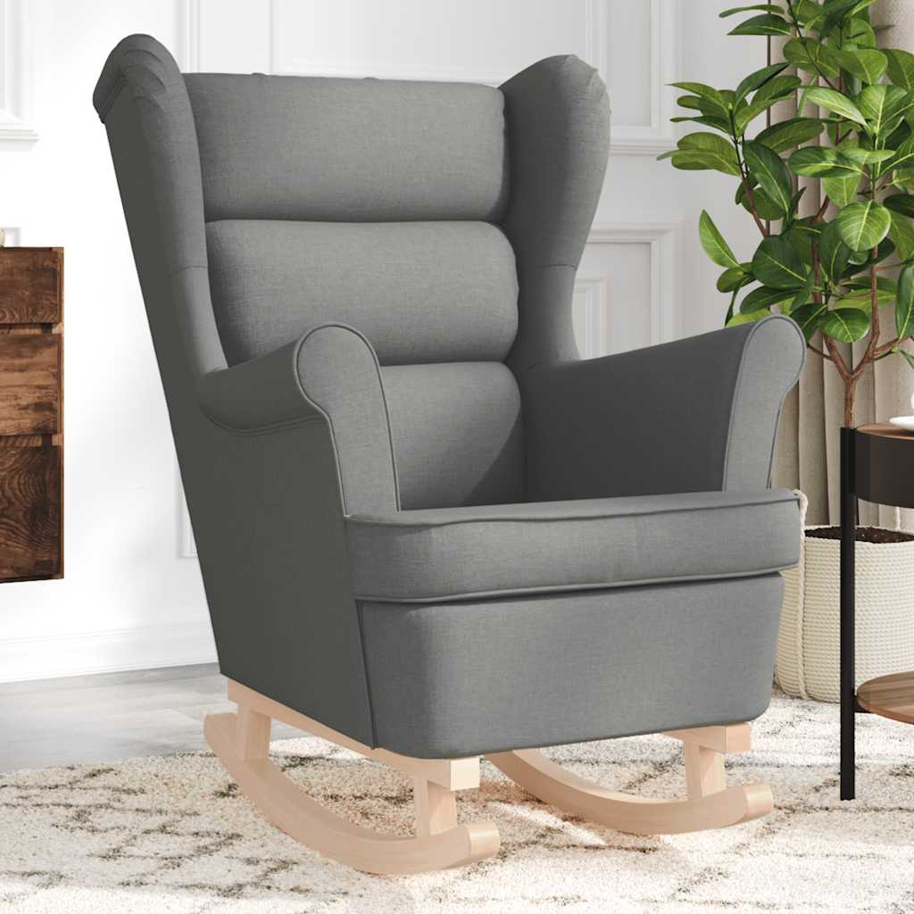 Chaise à bascule gris foncé 74x90x102 cm tissu - XIOS