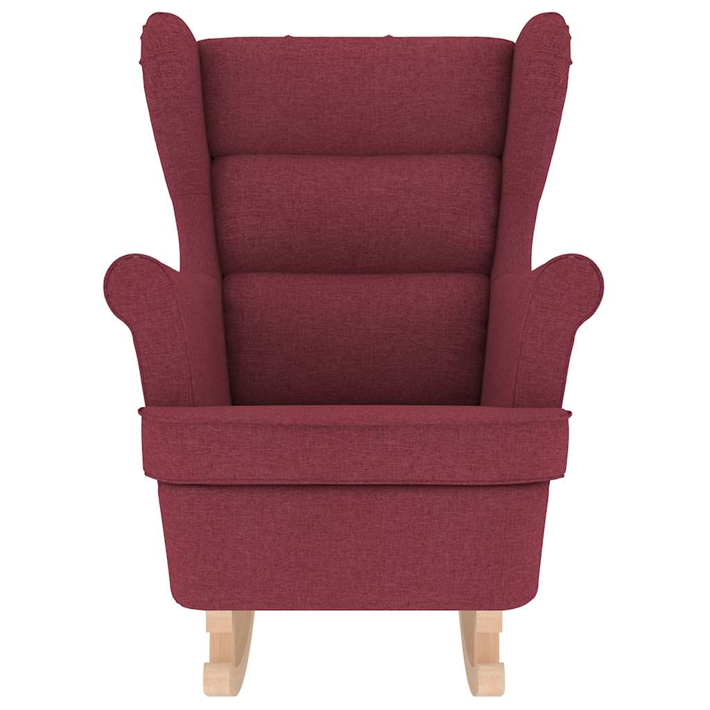 Chaise à bascule rouge bordeaux 74x90x102 cm tissu - XIOS
