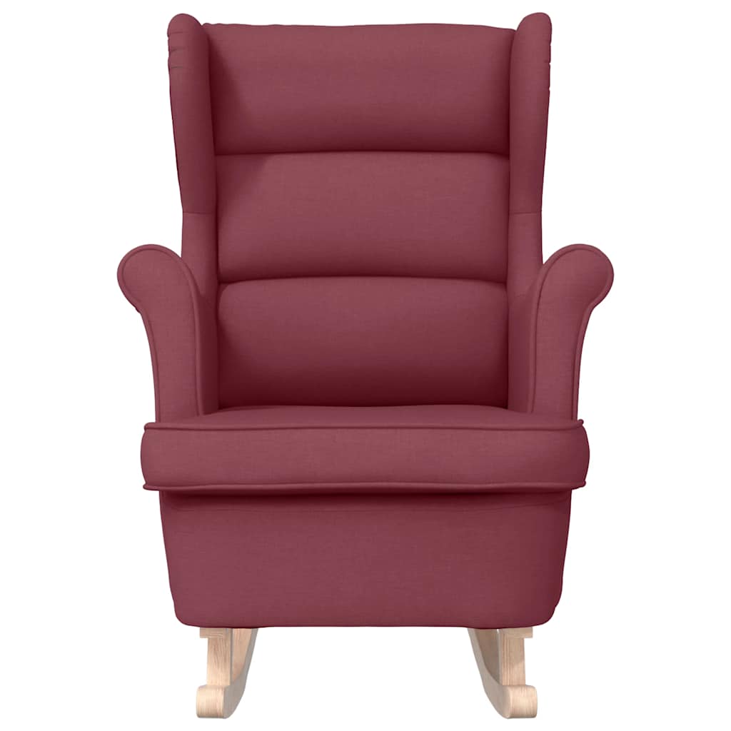 Chaise à bascule rouge bordeaux 74x90x102 cm tissu - XIOS