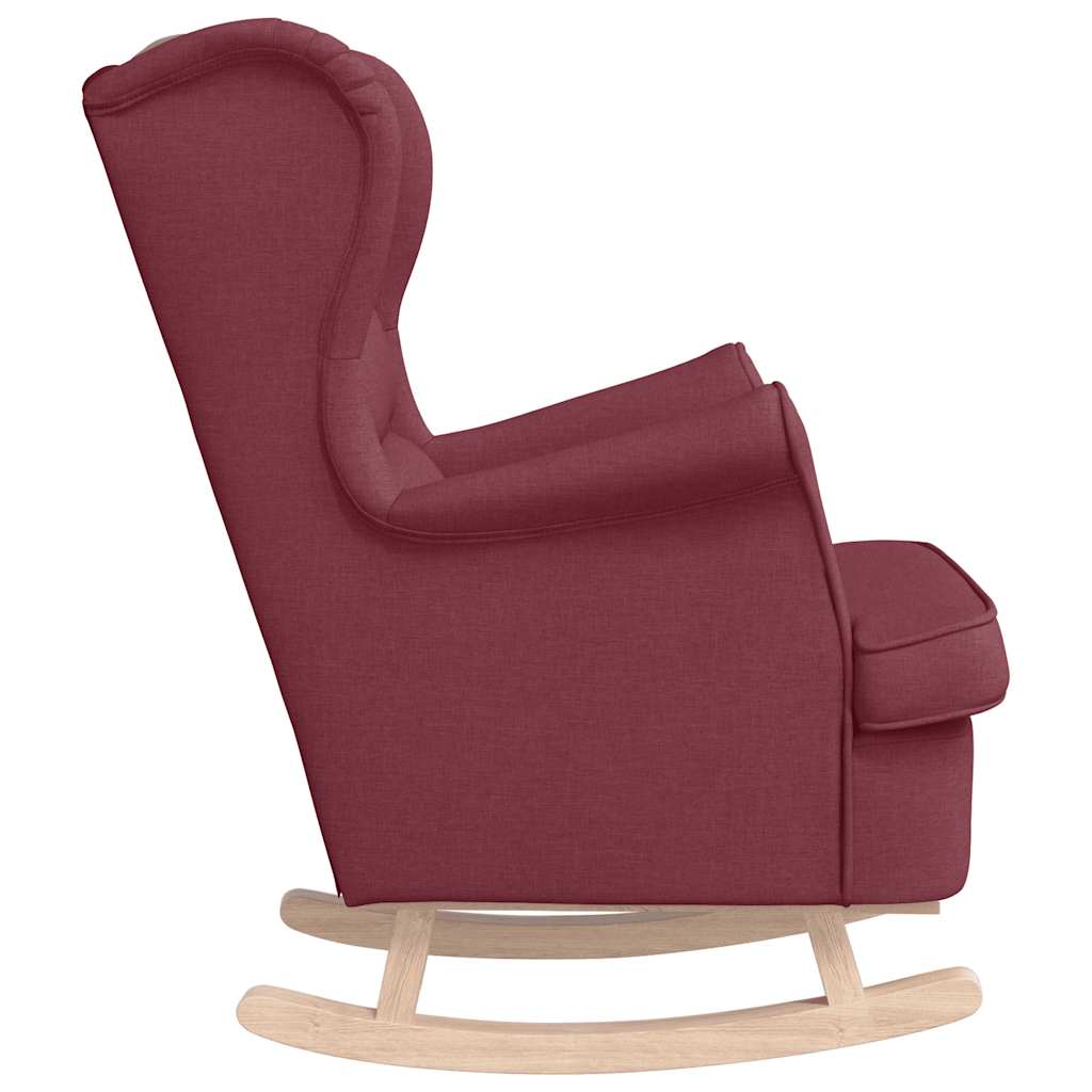 Chaise à bascule rouge bordeaux 74x90x102 cm tissu - XIOS