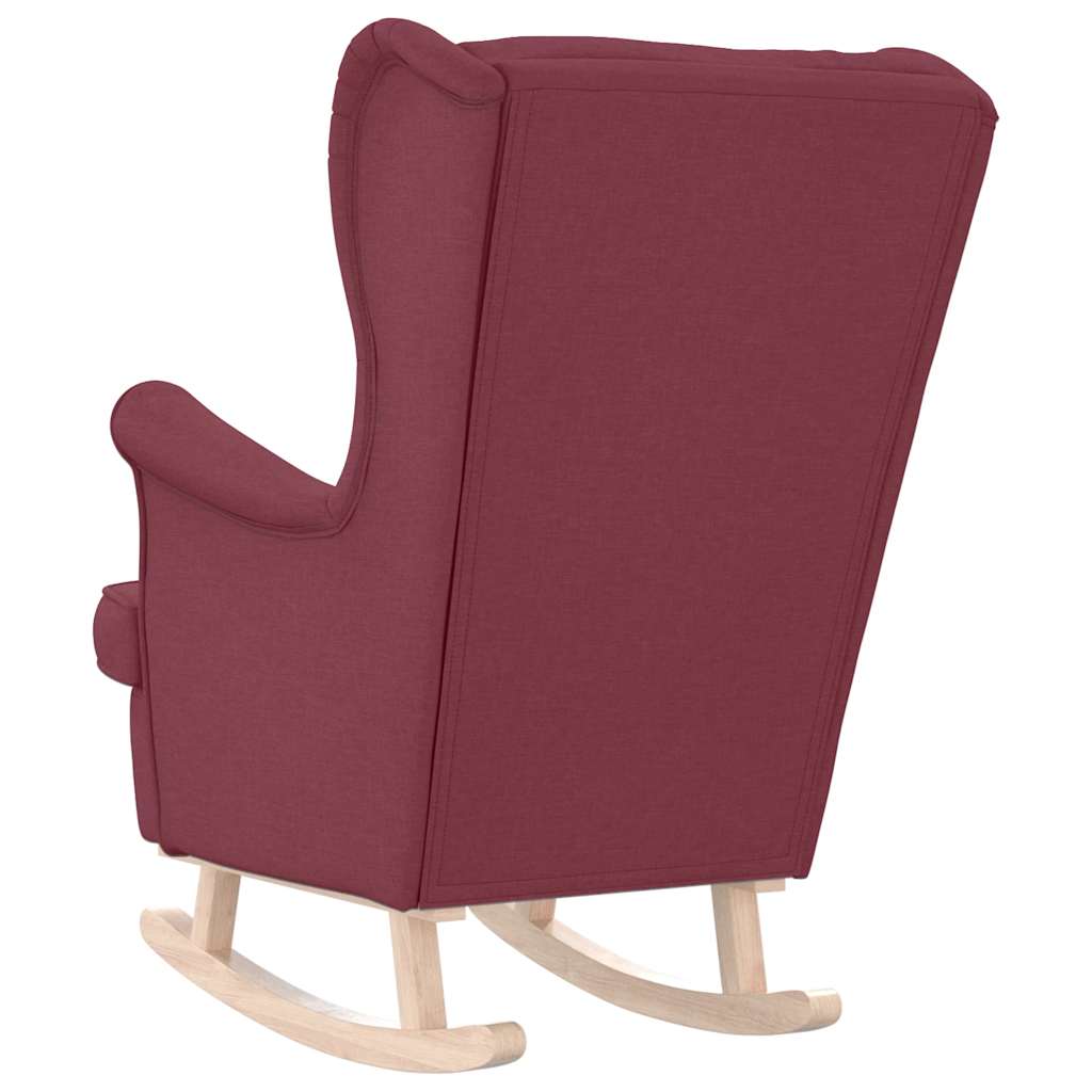 Chaise à bascule rouge bordeaux 74x90x102 cm tissu - XIOS