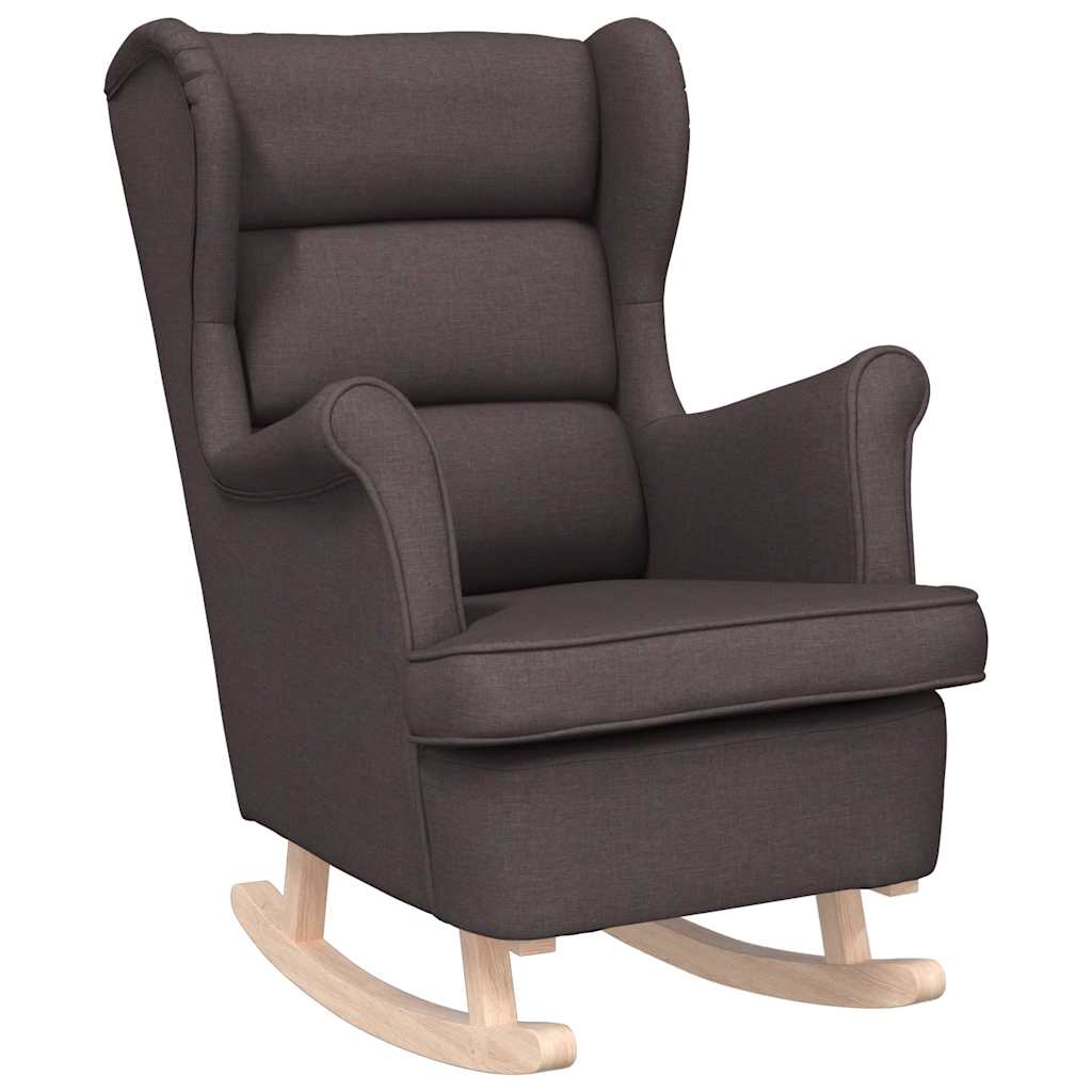 Chaise à bascule marron foncé 74x90x102 cm tissu - XIOS