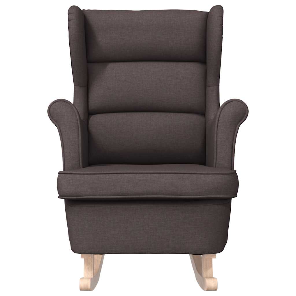 Chaise à bascule marron foncé 74x90x102 cm tissu - XIOS