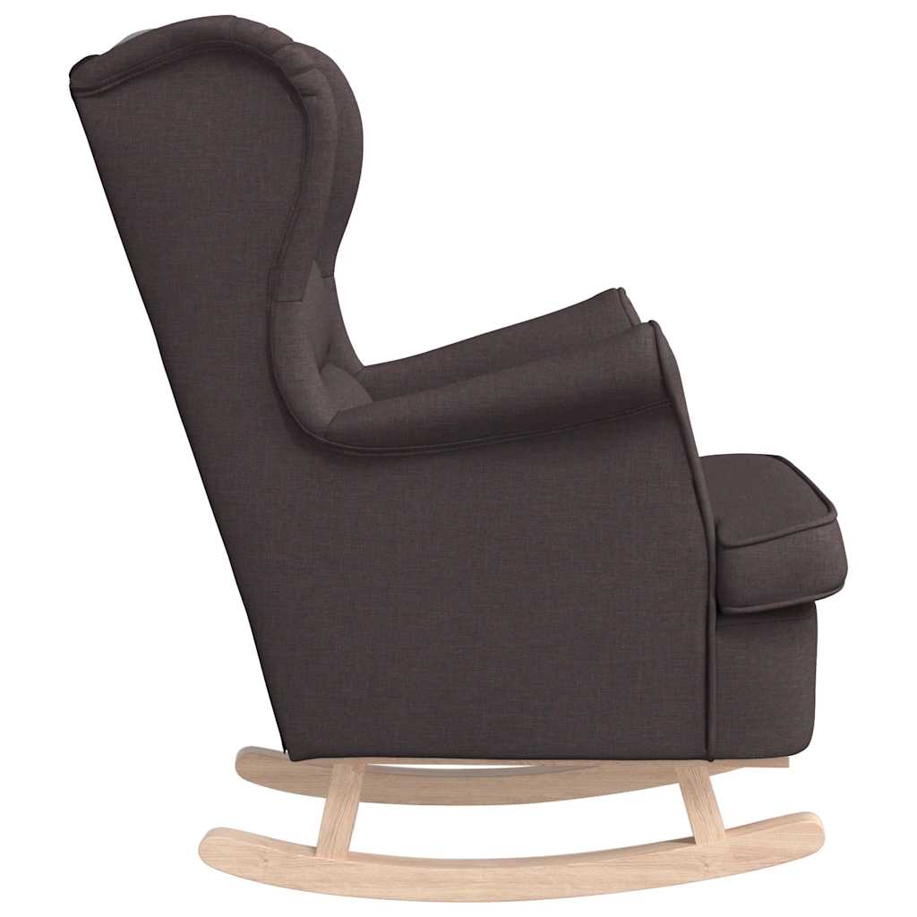 Chaise à bascule marron foncé 74x90x102 cm tissu - XIOS