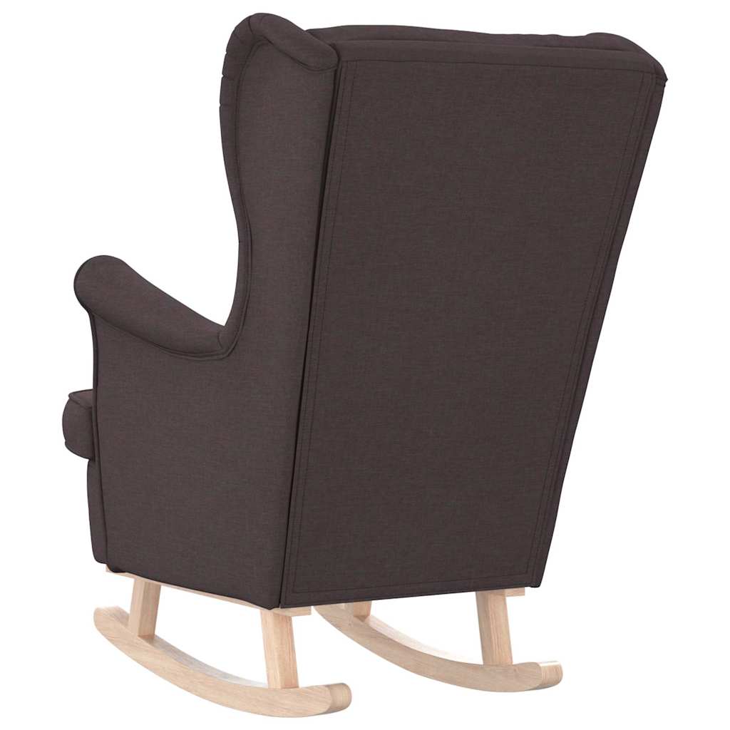 Chaise à bascule marron foncé 74x90x102 cm tissu - XIOS