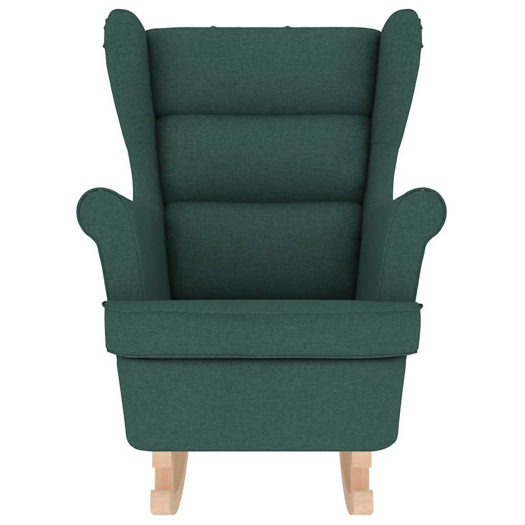 Chaise à bascule vert foncé 74x90x102 cm tissu - XIOS