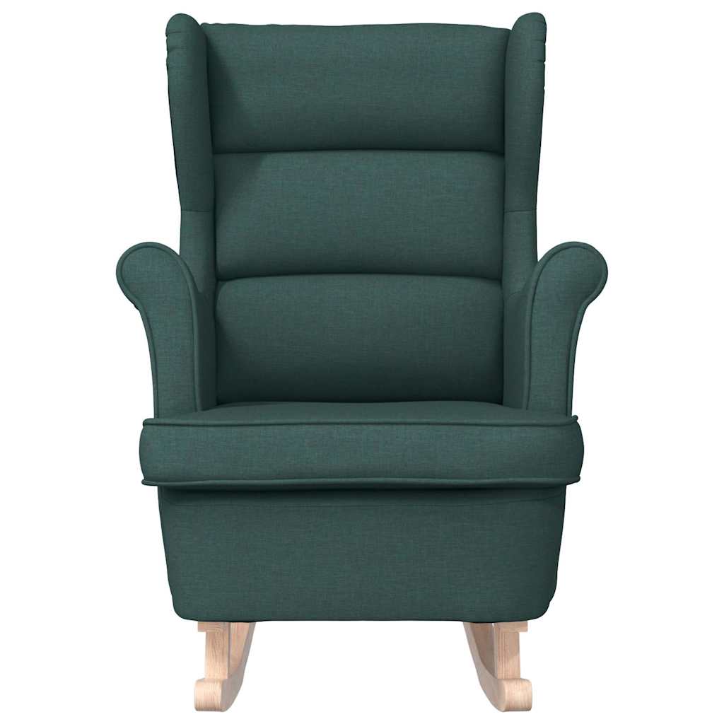 Chaise à bascule vert foncé 74x90x102 cm tissu - XIOS