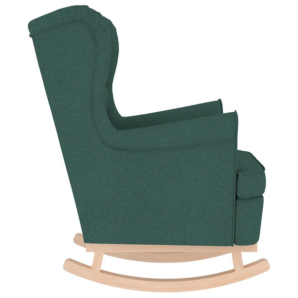 Chaise à bascule vert foncé 74x90x102 cm tissu - XIOS