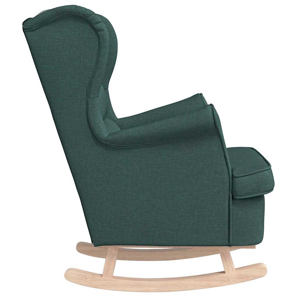 Chaise à bascule vert foncé 74x90x102 cm tissu - XIOS