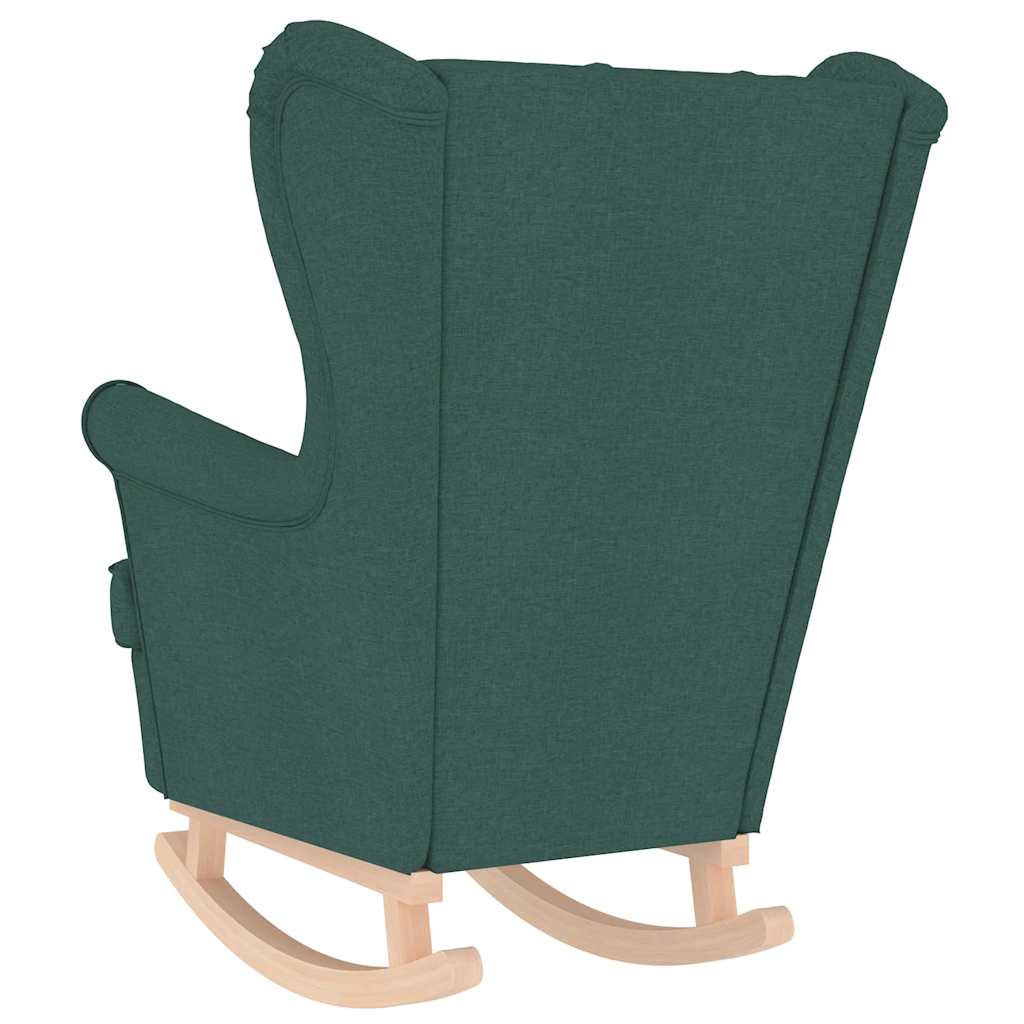 Chaise à bascule vert foncé 74x90x102 cm tissu - XIOS