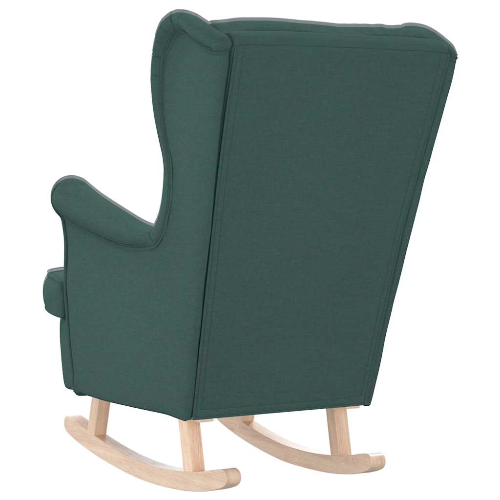 Chaise à bascule vert foncé 74x90x102 cm tissu - XIOS