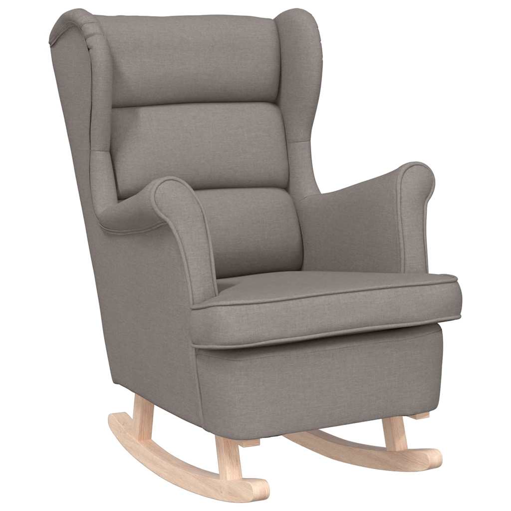 Chaise à bascule taupe 74x90x102 cm tissu - XIOS