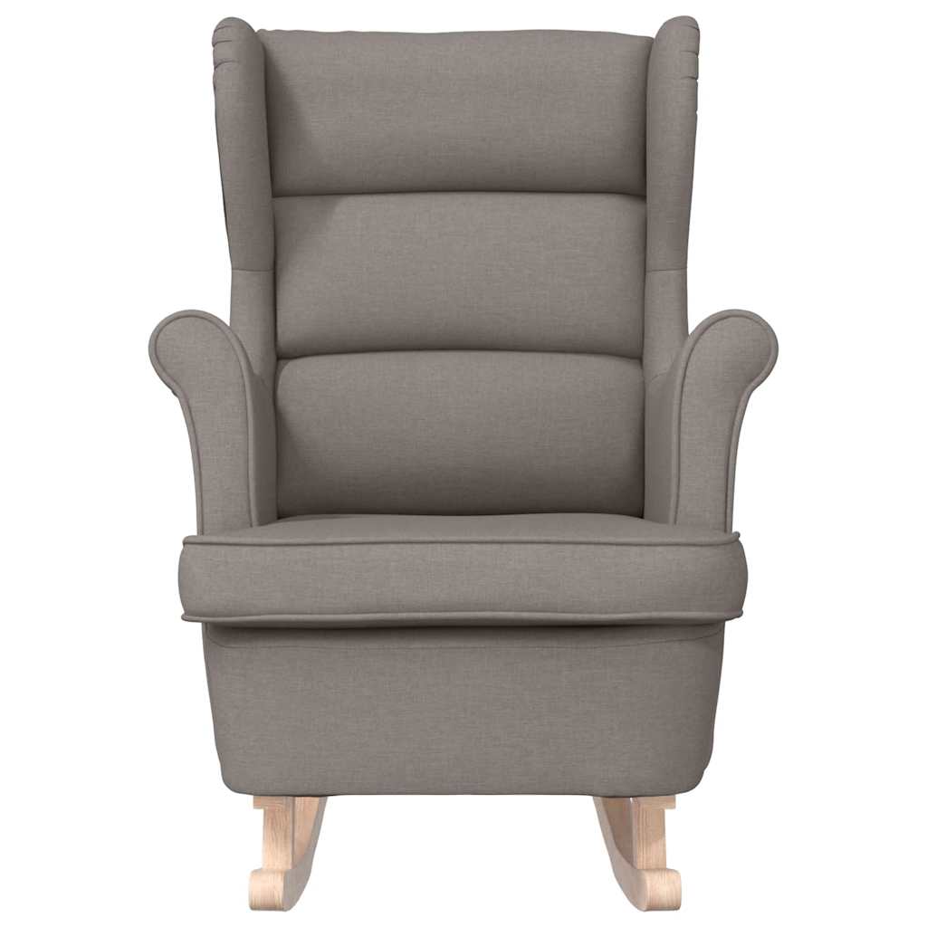 Chaise à bascule taupe 74x90x102 cm tissu - XIOS