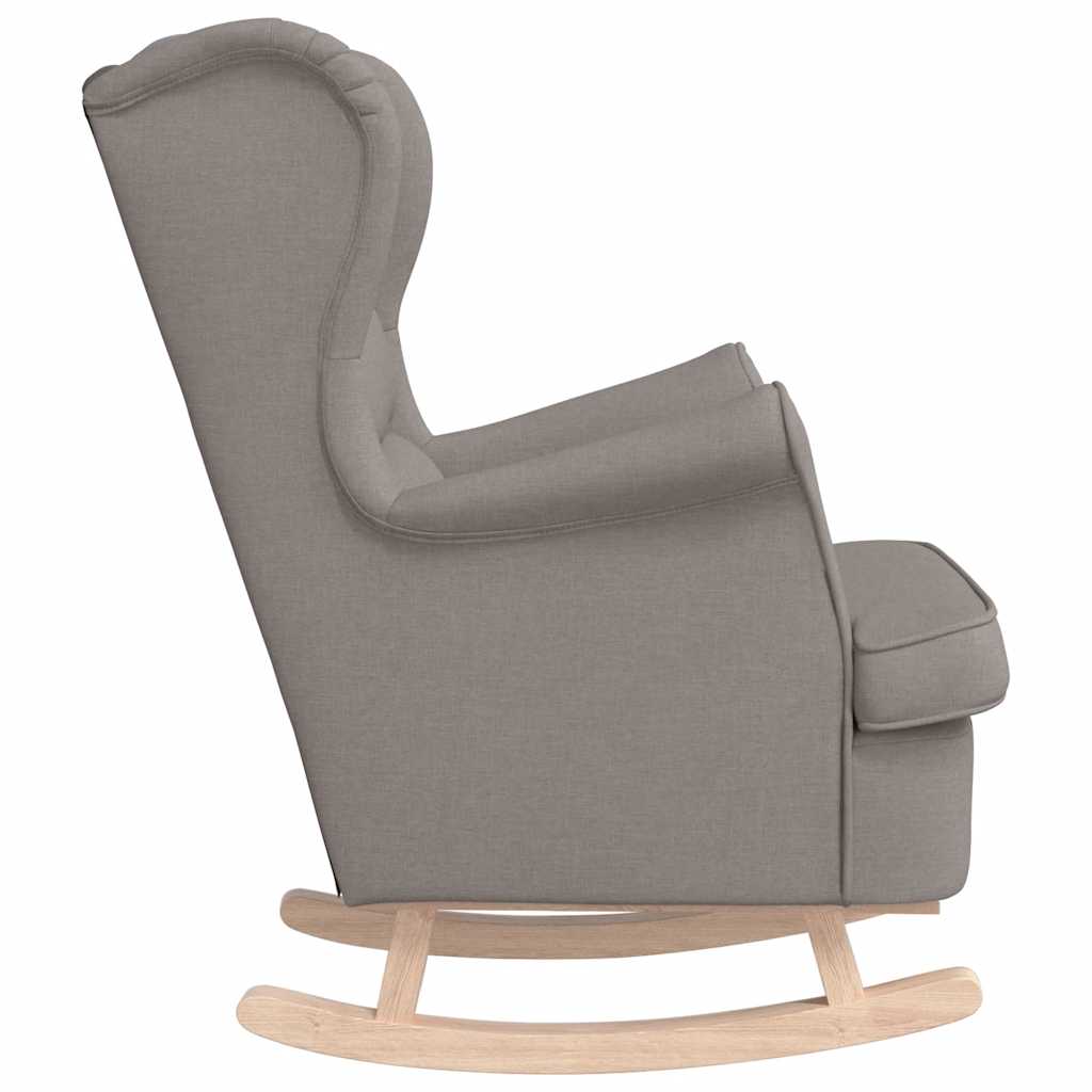 Chaise à bascule taupe 74x90x102 cm tissu - XIOS