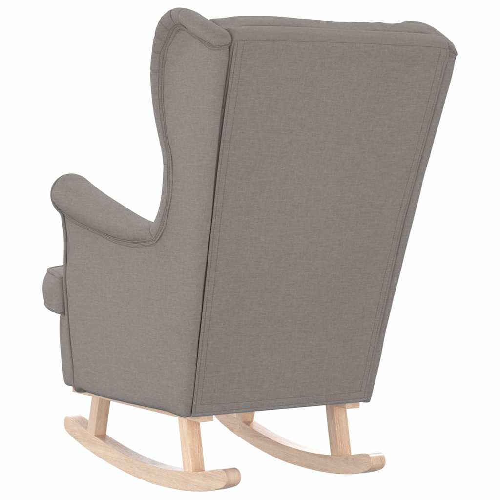 Chaise à bascule taupe 74x90x102 cm tissu - XIOS