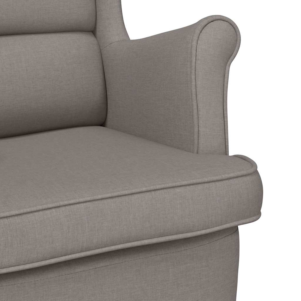 Chaise à bascule taupe 74x90x102 cm tissu - XIOS