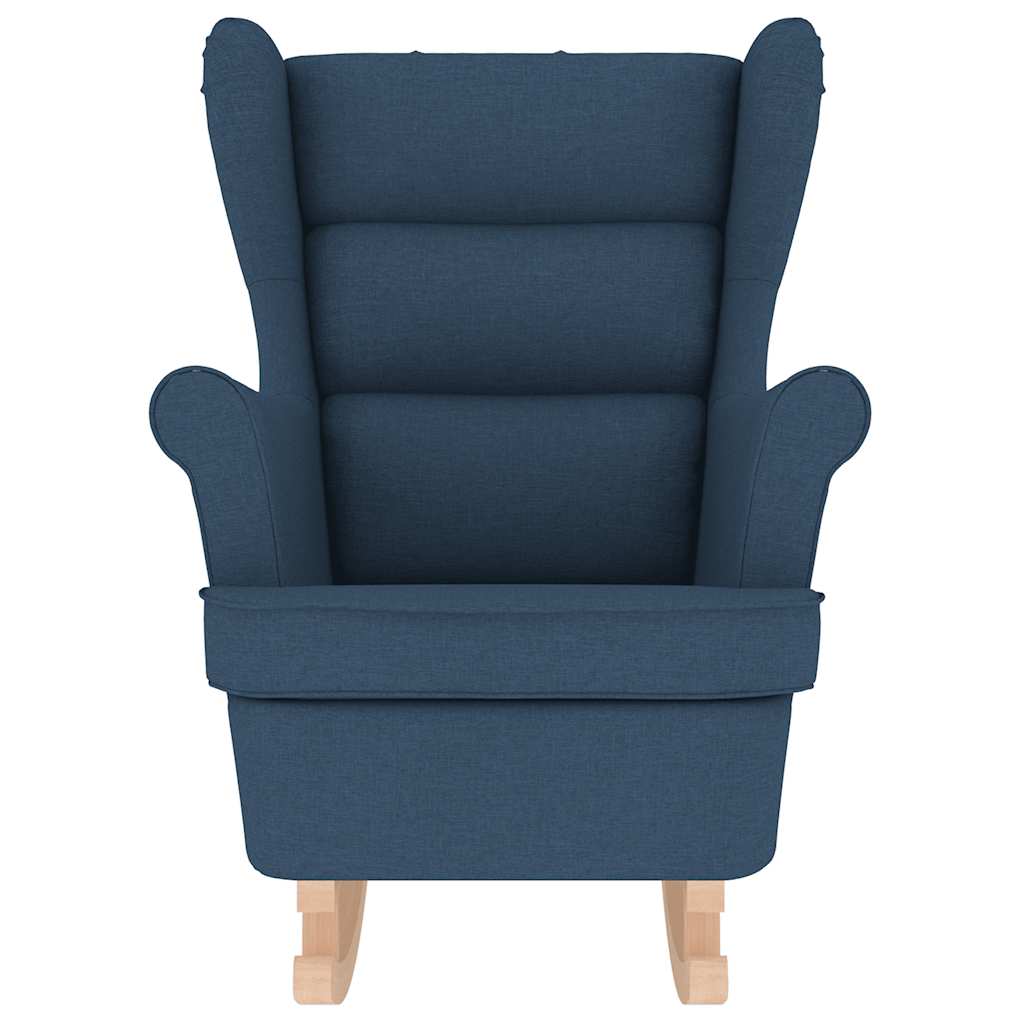 Chaise à bascule bleu 74x90x102 cm tissu - XIOS