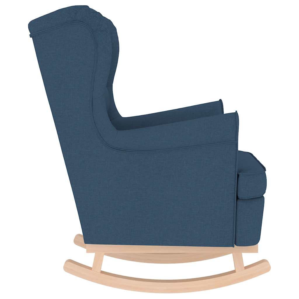 Chaise à bascule bleu 74x90x102 cm tissu - XIOS