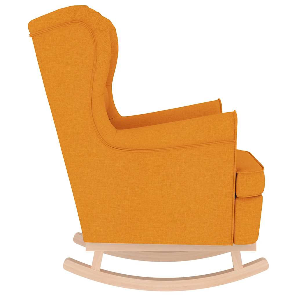 Chaise à bascule jaune foncé 74x90x102 cm tissu - XIOS