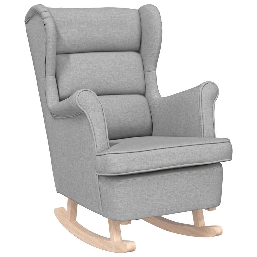 Chaise à bascule gris nuage 74x90x102 cm tissu - XIOS