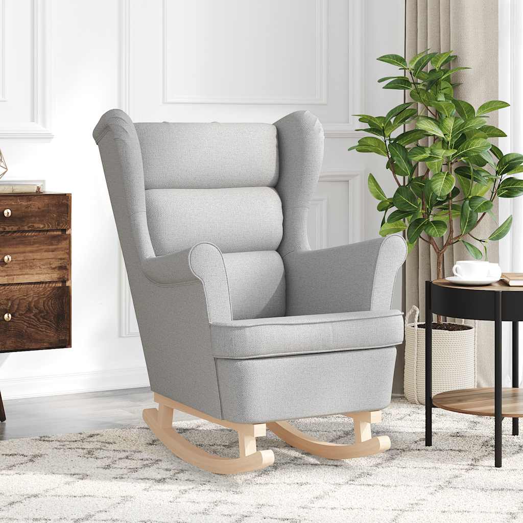 Chaise à bascule gris nuage 74x90x102 cm tissu - XIOS