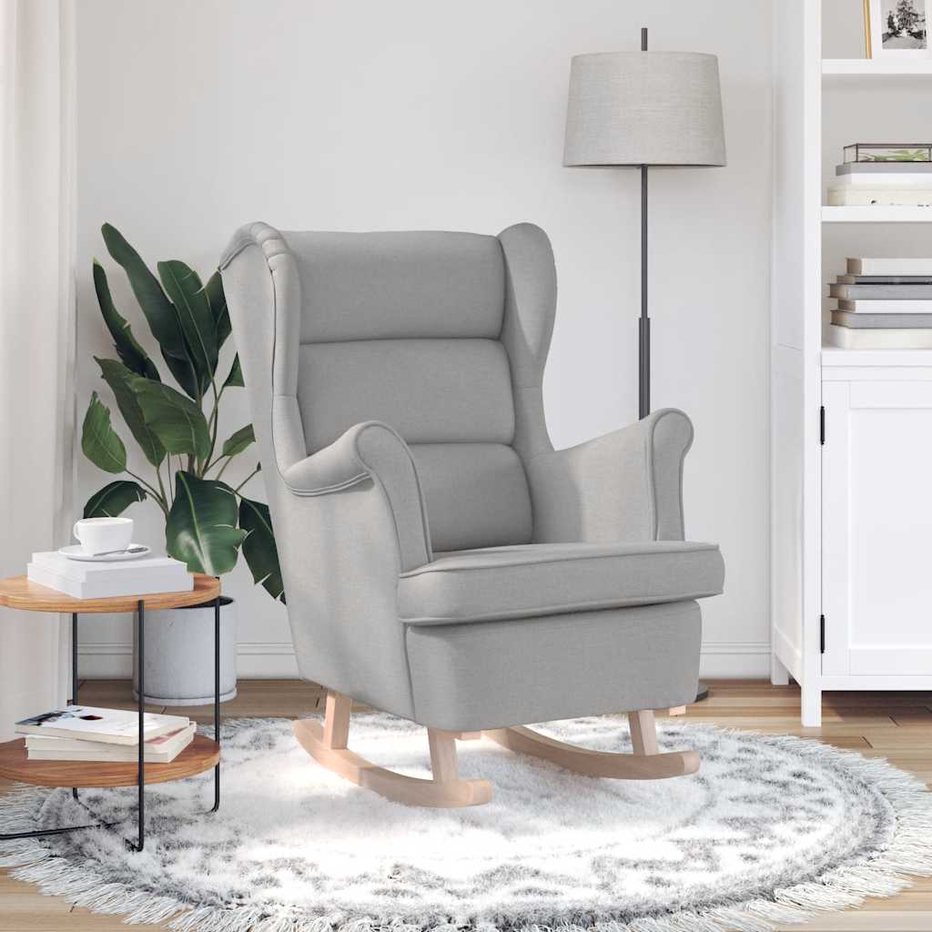 Chaise à bascule gris nuage 74x90x102 cm tissu - XIOS