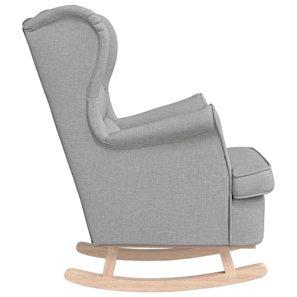 Chaise à bascule gris nuage 74x90x102 cm tissu - XIOS
