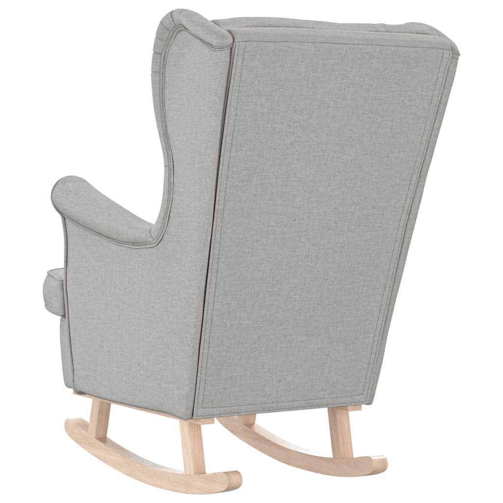 Chaise à bascule gris nuage 74x90x102 cm tissu - XIOS