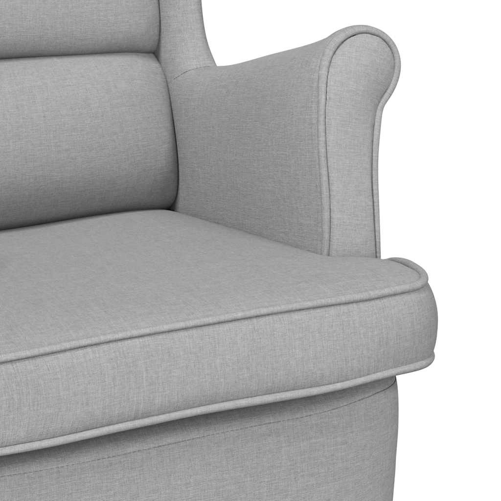 Chaise à bascule gris nuage 74x90x102 cm tissu - XIOS