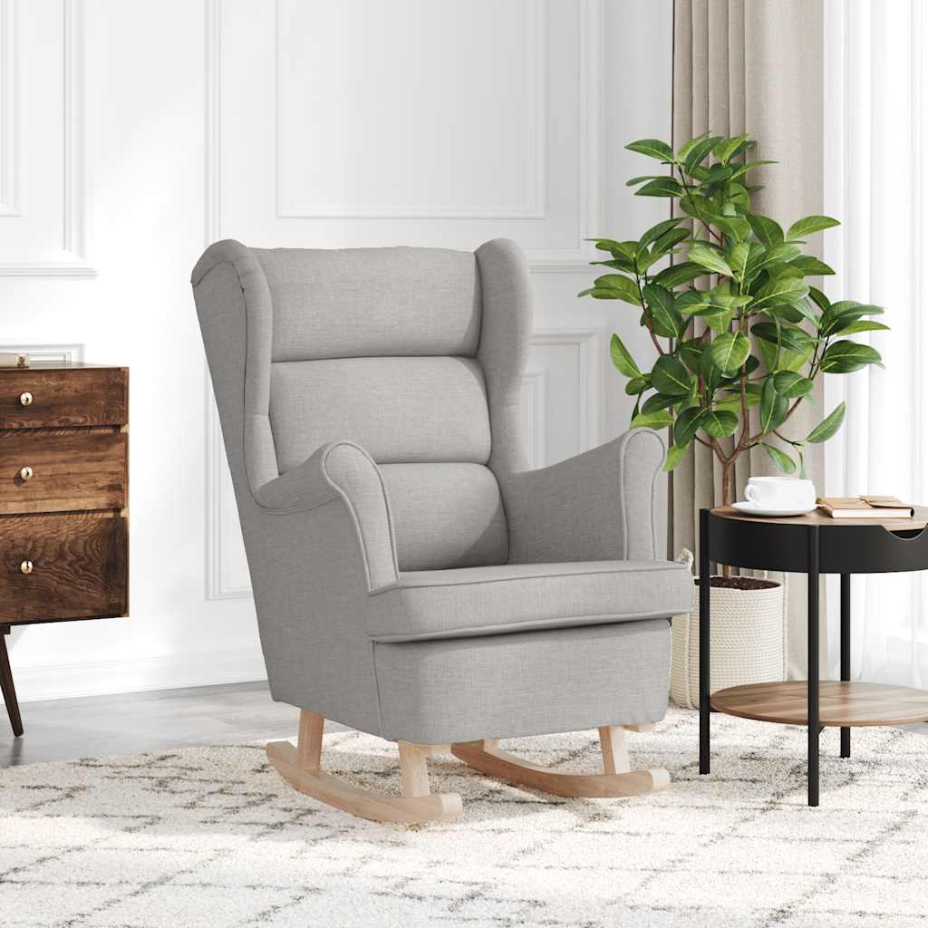 Chaise à bascule gris nuage 74x90x102 cm tissu - XIOS