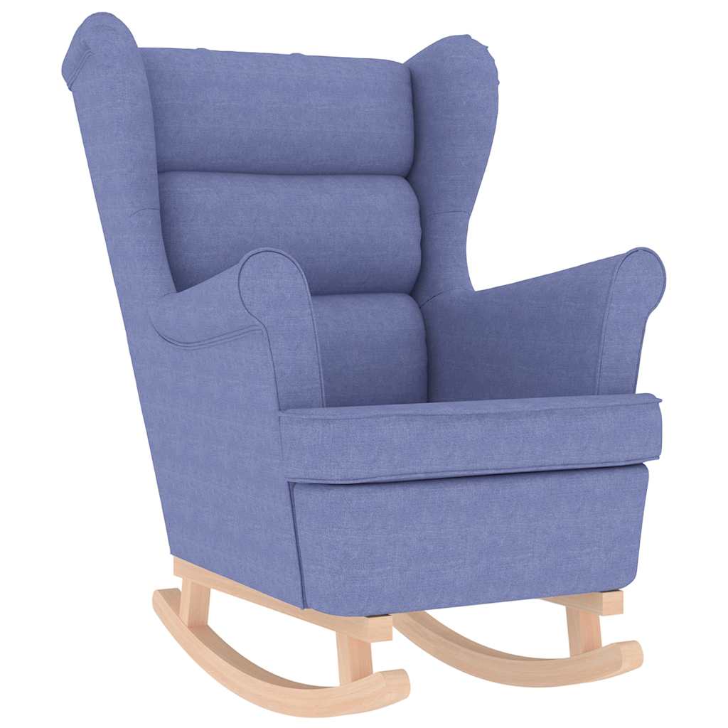 Chaise à bascule bleu jean 74x90x102 cm tissu - XIOS