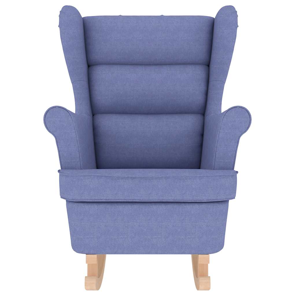 Chaise à bascule bleu jean 74x90x102 cm tissu - XIOS