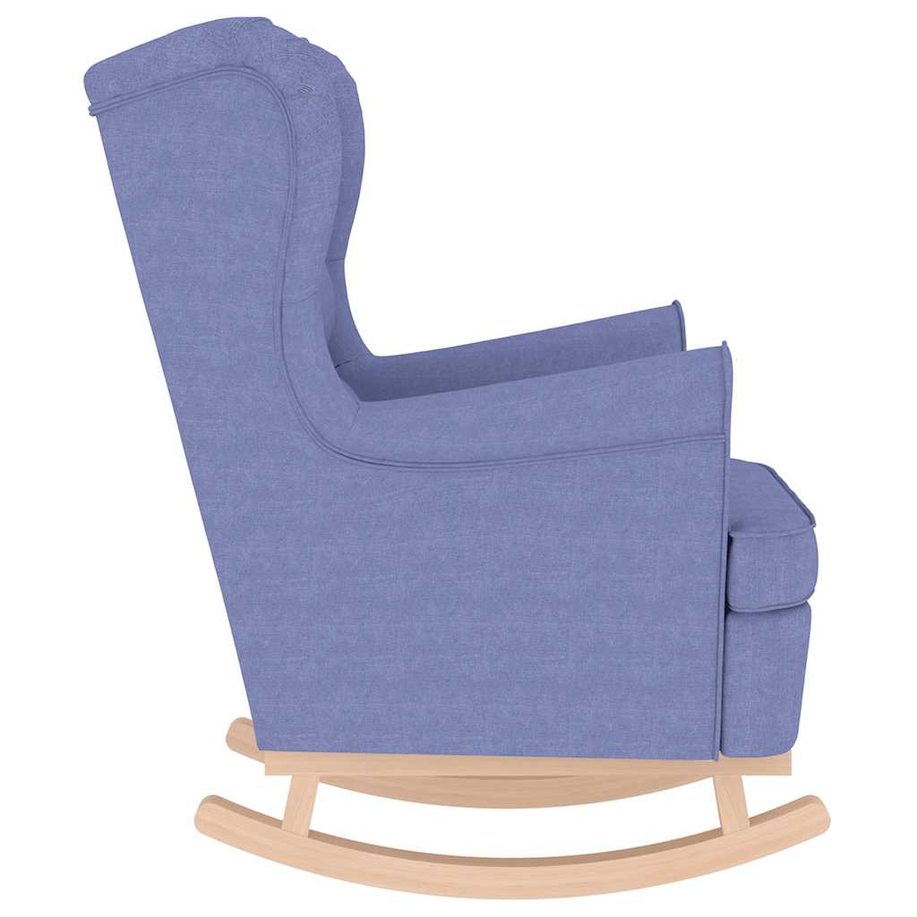 Chaise à bascule bleu jean 74x90x102 cm tissu - XIOS