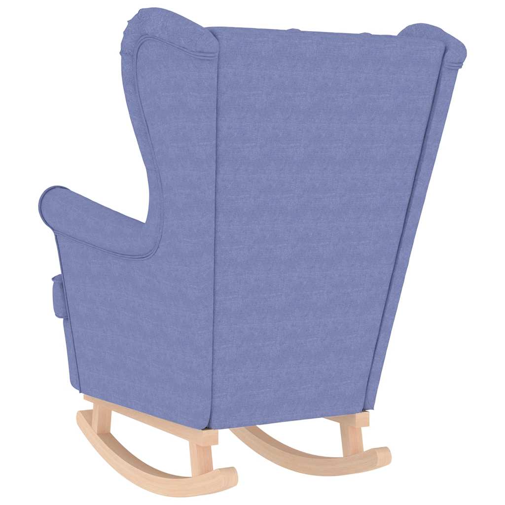 Chaise à bascule bleu jean 74x90x102 cm tissu - XIOS