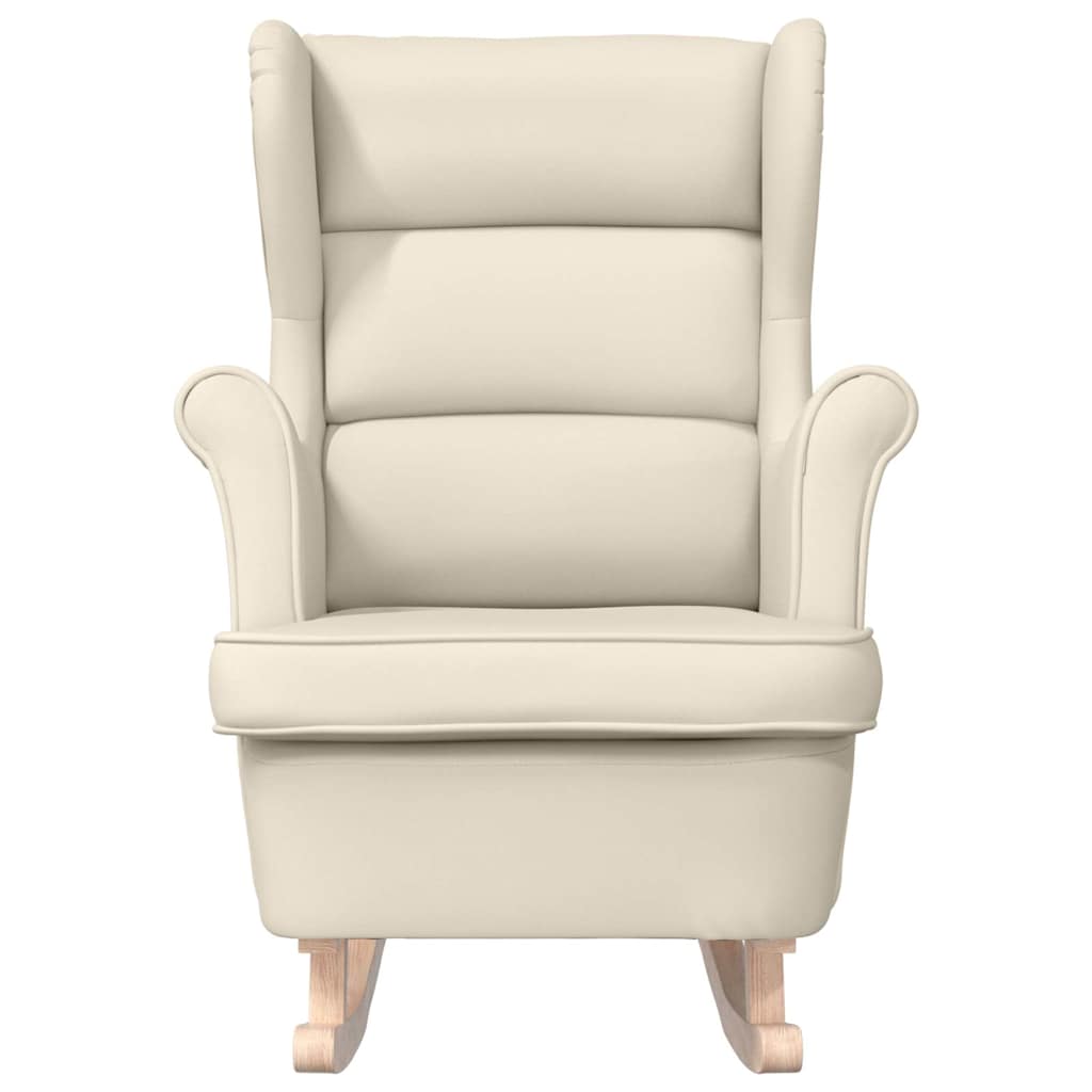 Chaise à bascule blanc 74x90x102 cm lin - XIOS