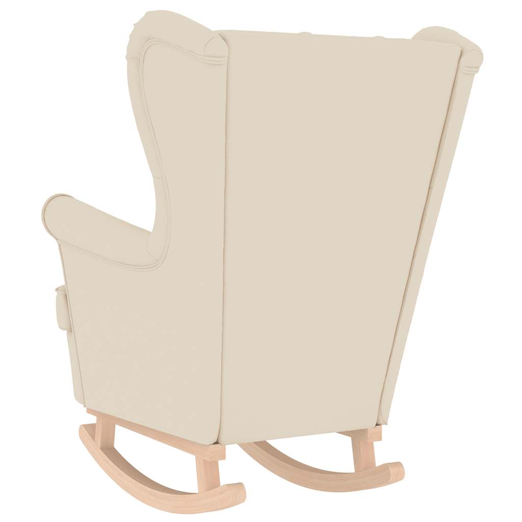 Chaise à bascule blanc 74x90x102 cm lin - XIOS