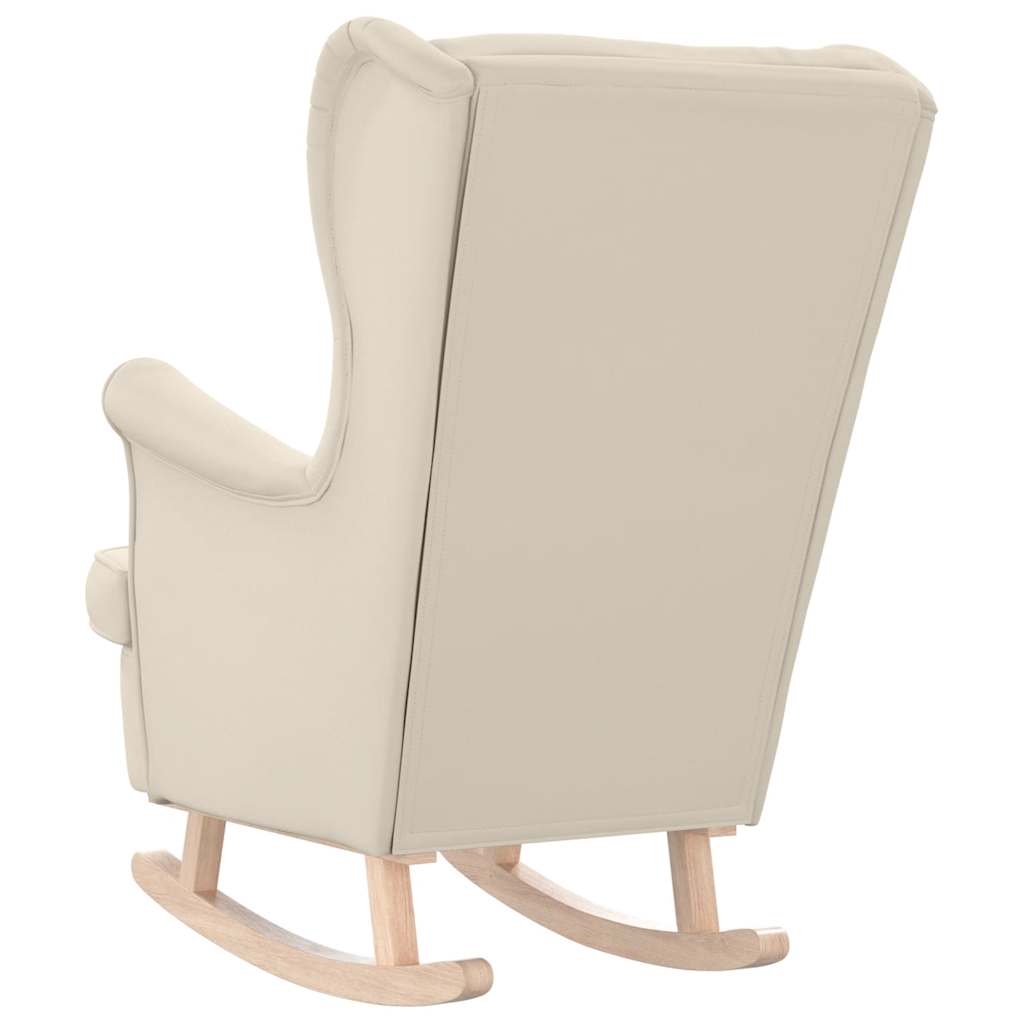 Chaise à bascule blanc 74x90x102 cm lin - XIOS