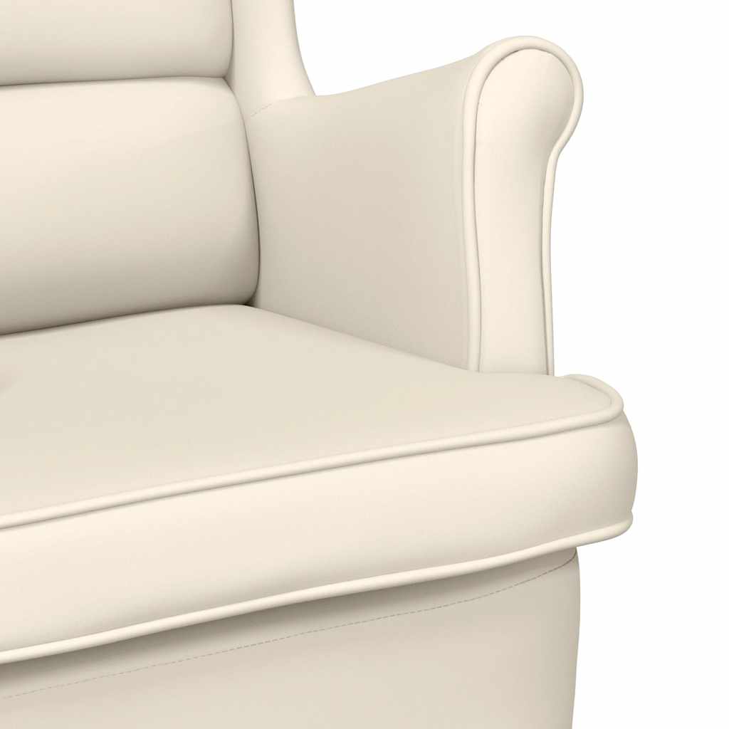 Chaise à bascule blanc 74x90x102 cm lin - XIOS