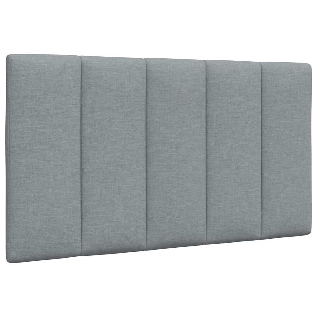 Coussin de tête de lit gris clair 80 cm tissu - XIOS