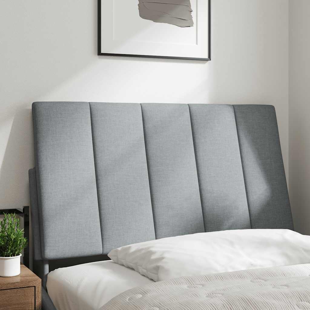 Coussin de tête de lit gris clair 80 cm tissu - XIOS