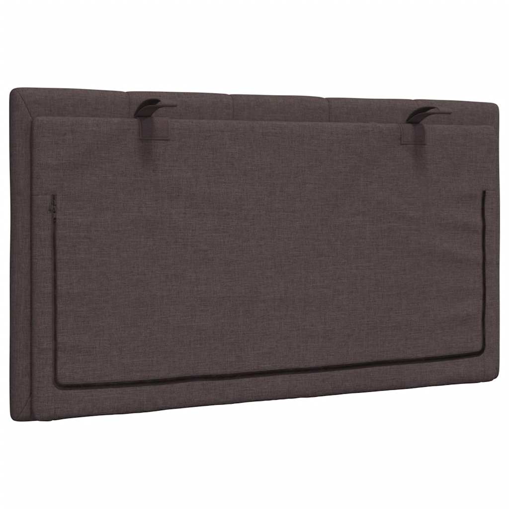 Coussin de tête de lit Hanko marron foncé 80 cm tissu - XIOS