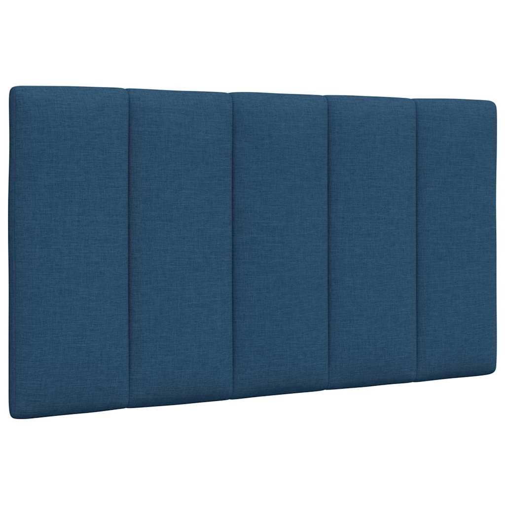 Coussin de tête de lit bleu 80 cm tissu - XIOS